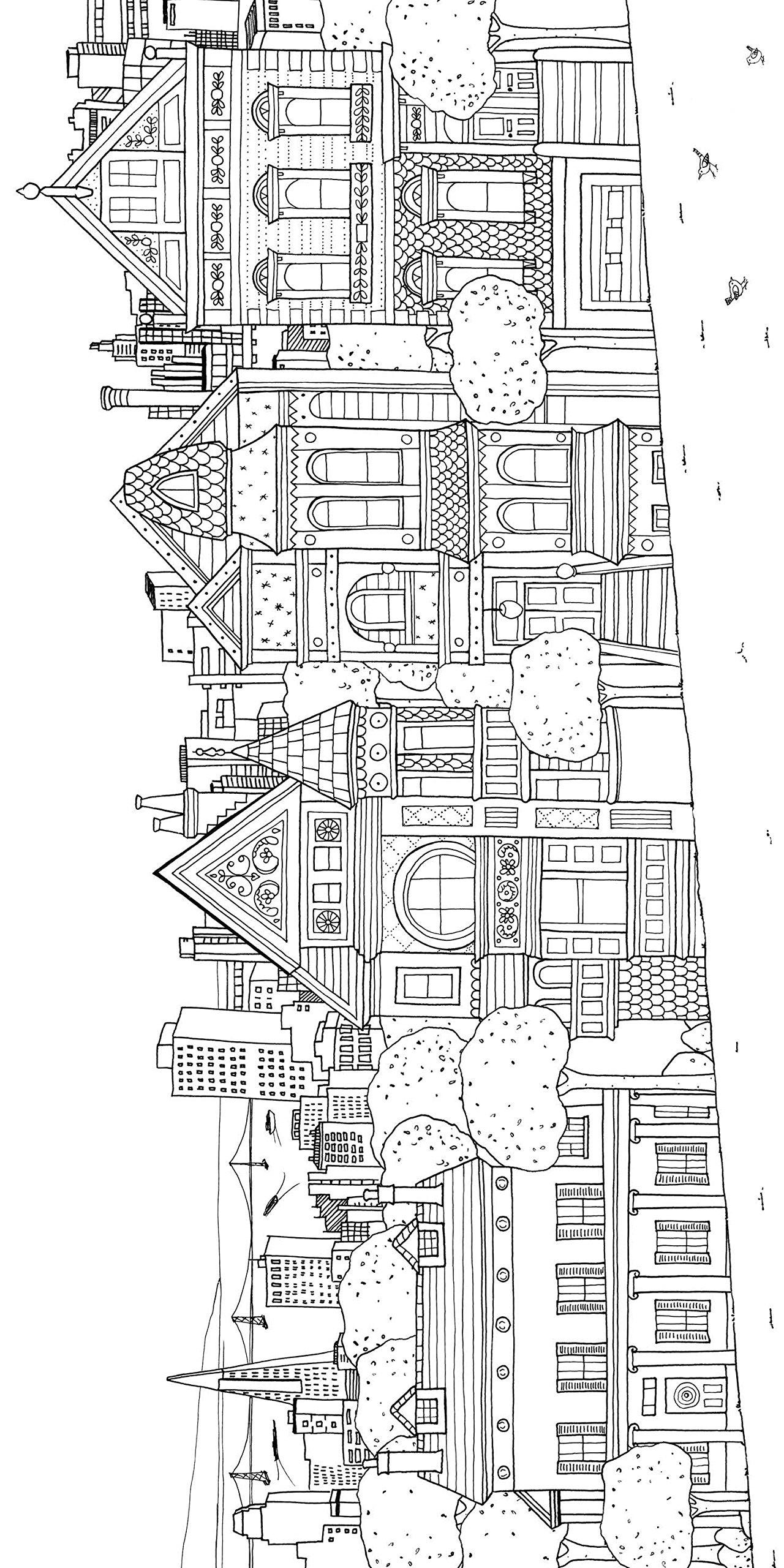 Plansa de colorat cu Orase 36 30